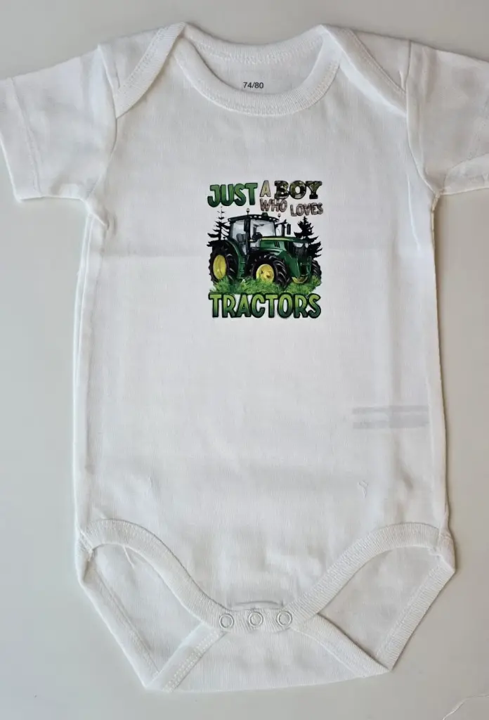 Just a boy who loves tractors