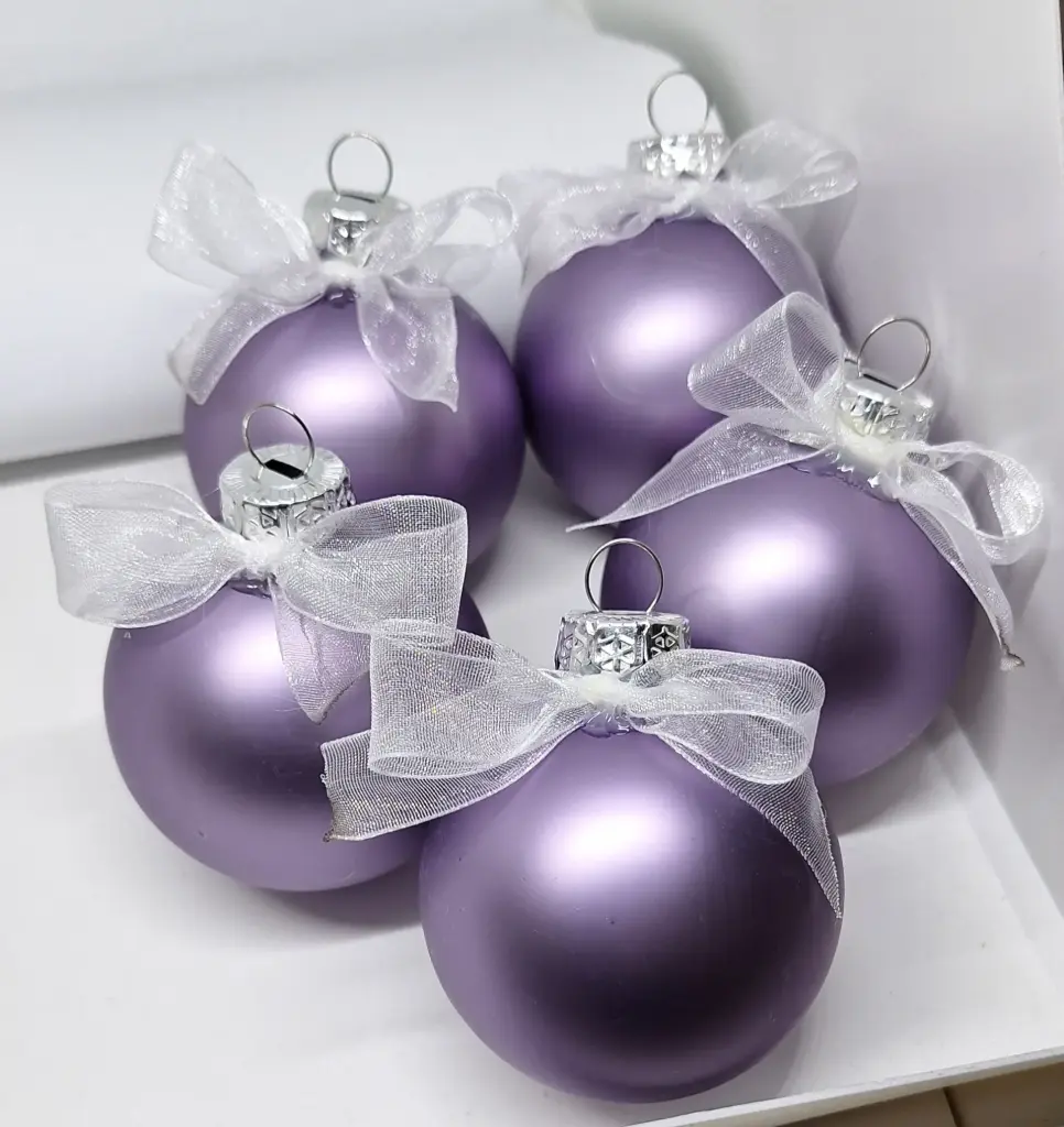 Kerstbal 6cm - mat paars