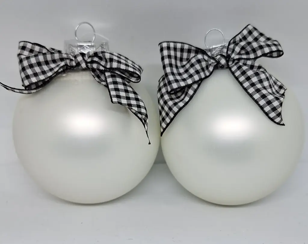 Kerstbal 8cm - mat wit