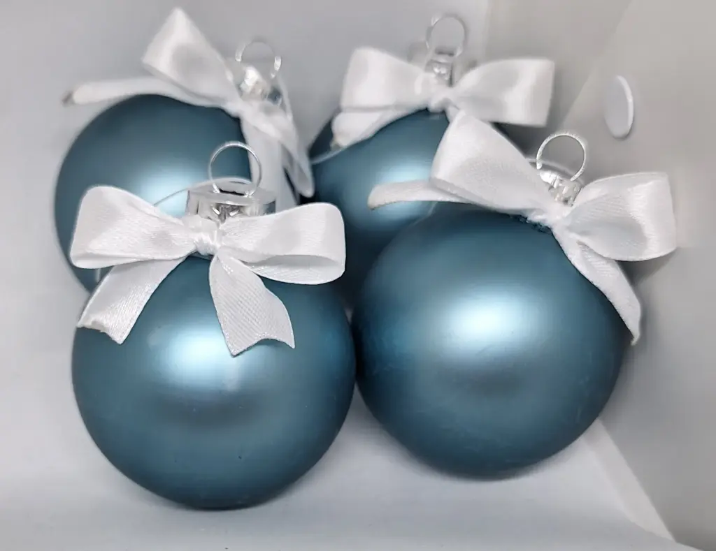 Kerstbal 6cm - mat blauw