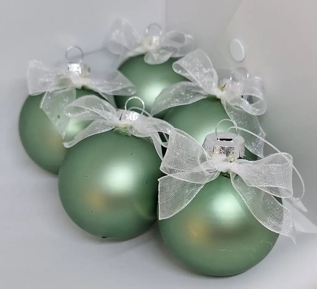 Kerstbal 6cm - mat groen