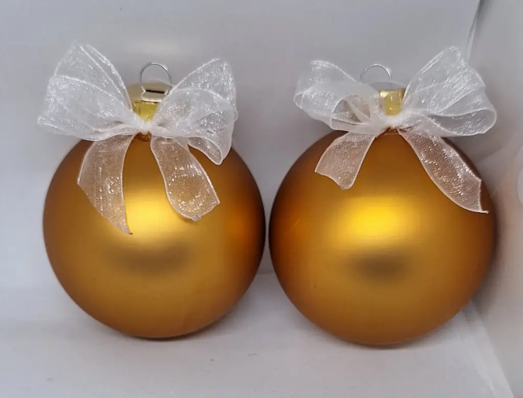 Kerstbal 8cm - mat koper