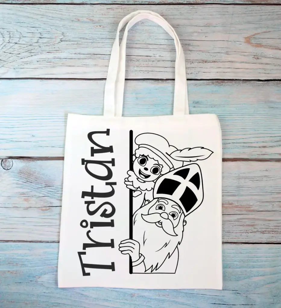Totebag - Sinterklaas (Zwart)