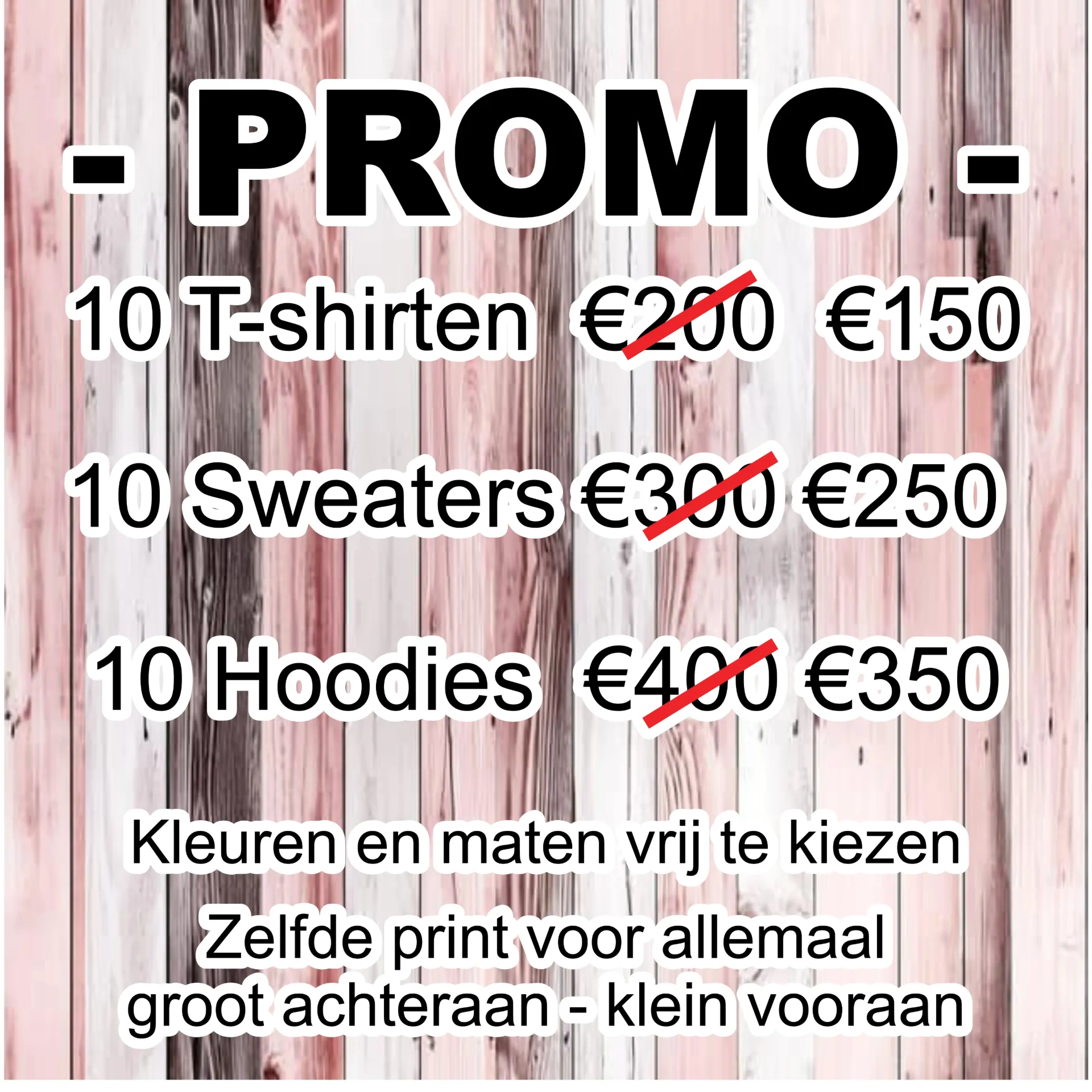 Promo Textiel - 10 T-shirten
