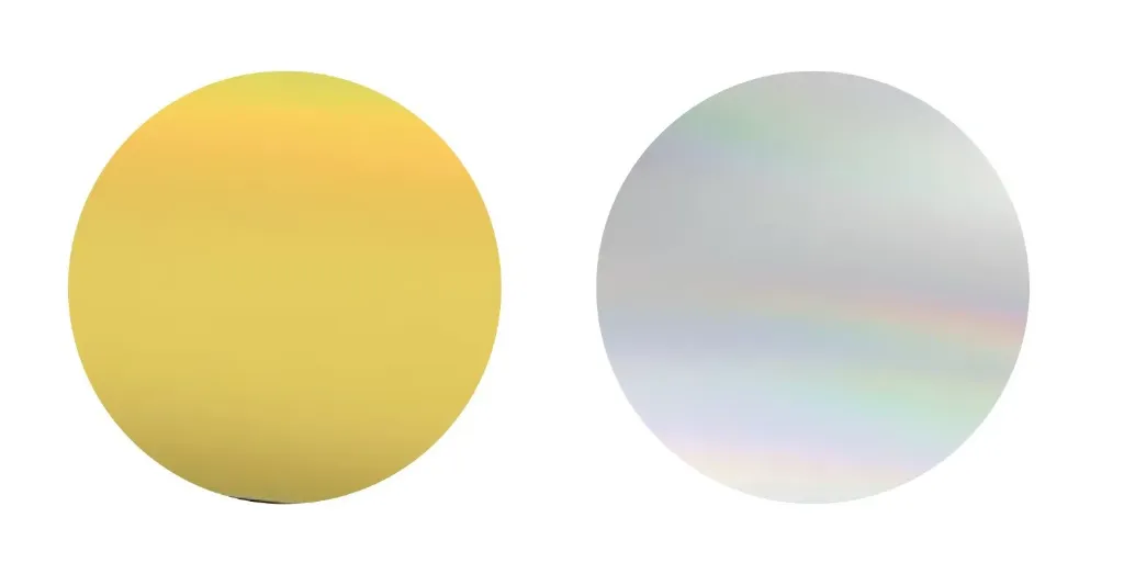 Ronde sticker goud/zilver - 10 stuks (goud, 3.80 cm)