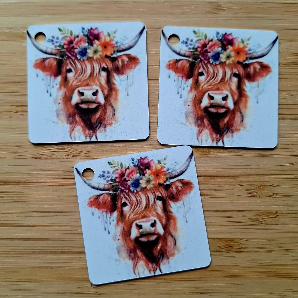 Sleutelhanger - hooglander - vierkant