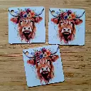 Sleutelhanger - hooglander - vierkant