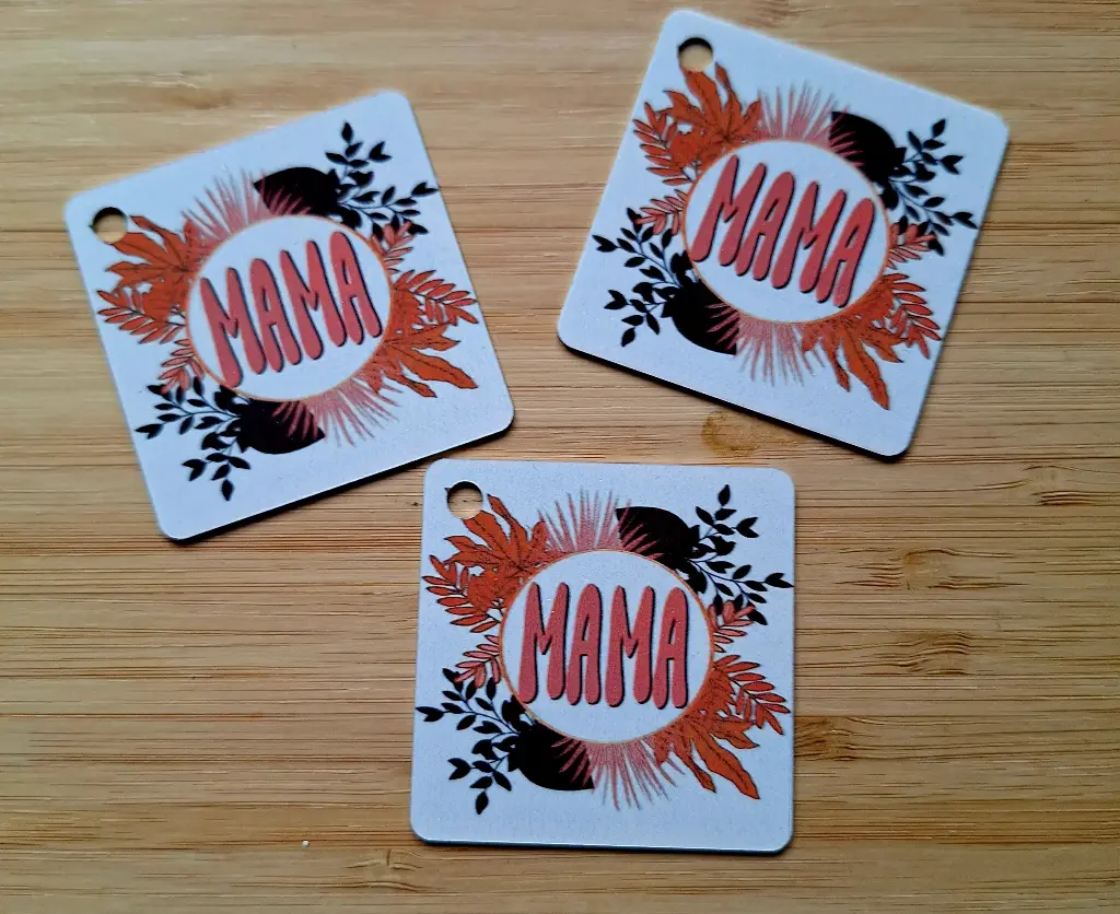 Sleutelhanger - mama - vierkant