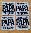 Sleutelhanger - the man, the myth, the legend: Papa - vierkant