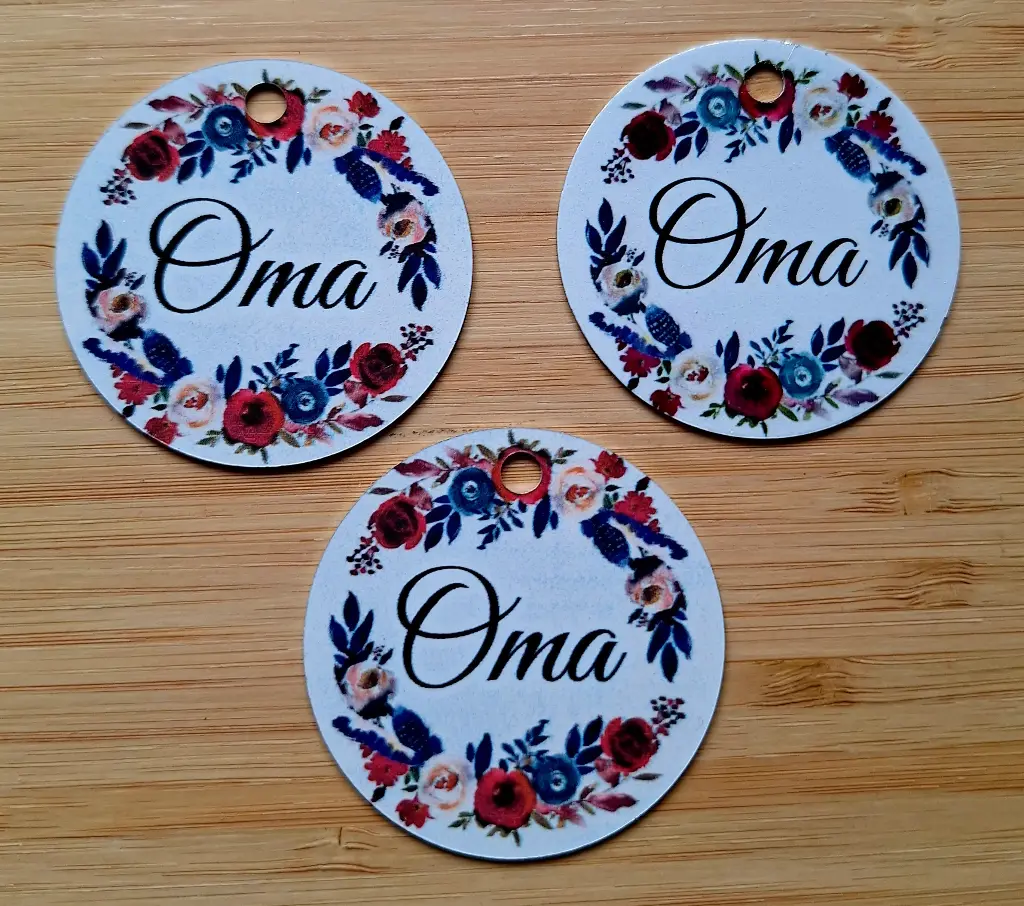 Sleutelhanger - oma - rond