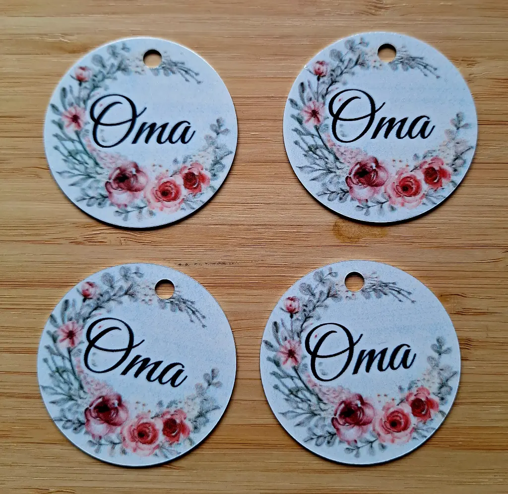 Sleutelhanger - oma - rond