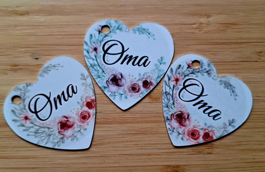 Sleutelhanger - oma - hart