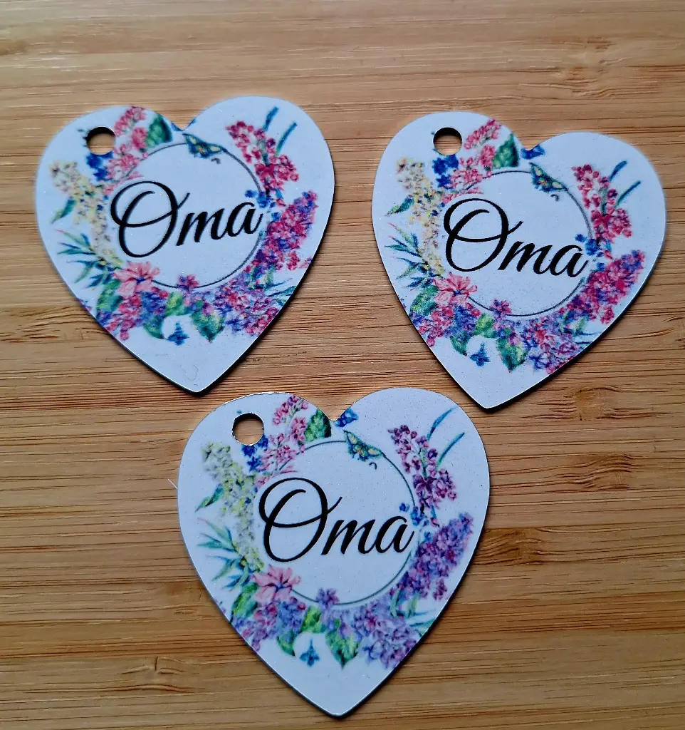 Sleutelhanger - oma - hart