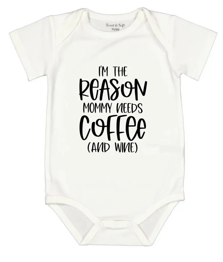 Romper - I'm the reason mommy needs coffee