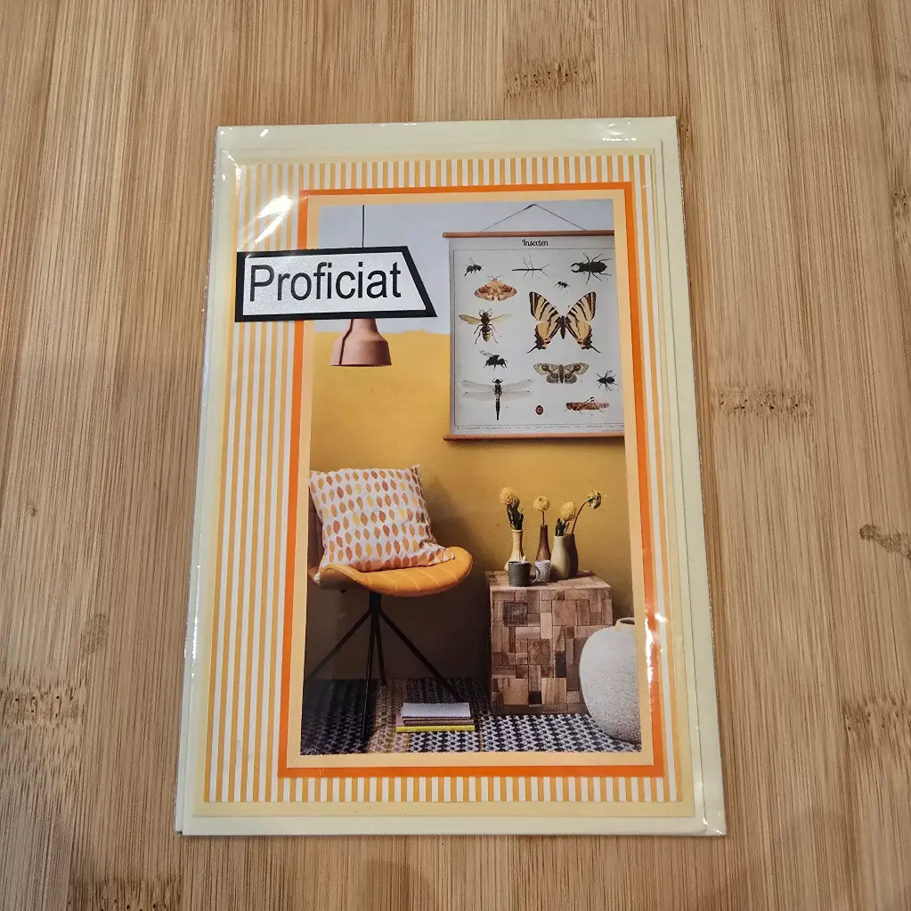 Wenskaart - proficiat