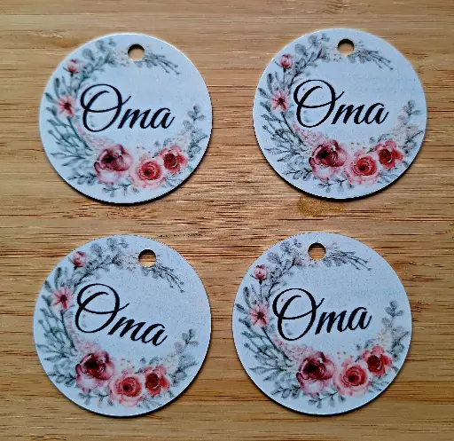Sleutelhanger - oma - rond