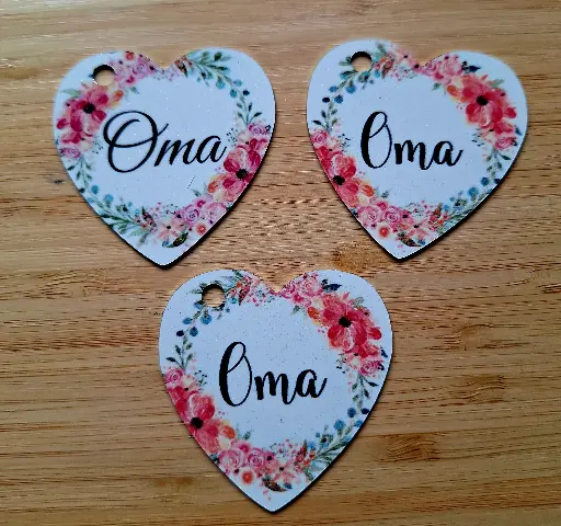 Sleutelhanger - oma - hart