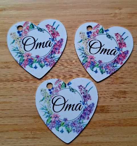 Sleutelhanger - oma - hart