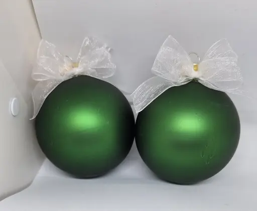 Kerstbal 8cm - mat groen