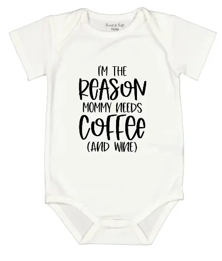 Romper - I'm the reason mommy needs coffee